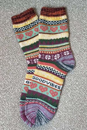 Good Vibes Fair Isle Socks 5 -